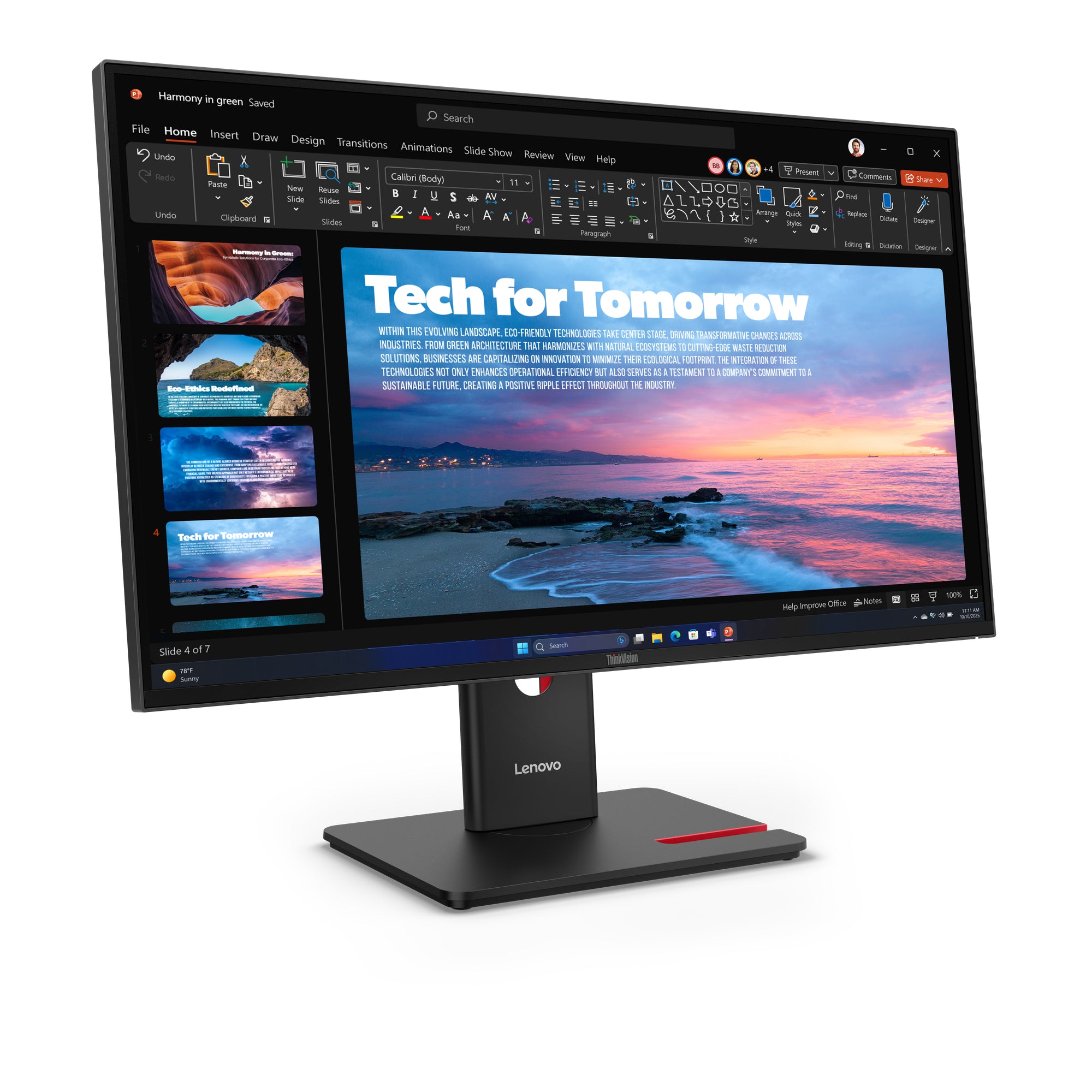 Lenovo Monitor ThinkVision T27QD-40&nbsp; 27" IPS QHD 4ms 350cd 1500:1 120Hz Dock DaisyChain HUB Tilt Swivel Lift Pivot "64AAGAT2EU"