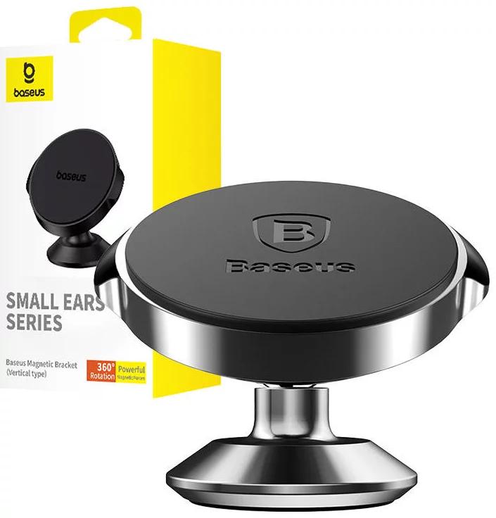 SUPORT AUTO Baseus Small Ears pt. SmartPhone, magnetic, fixare bord prin lipire, unghi reglabil, negru "C40141403113-00" - 6932172634896