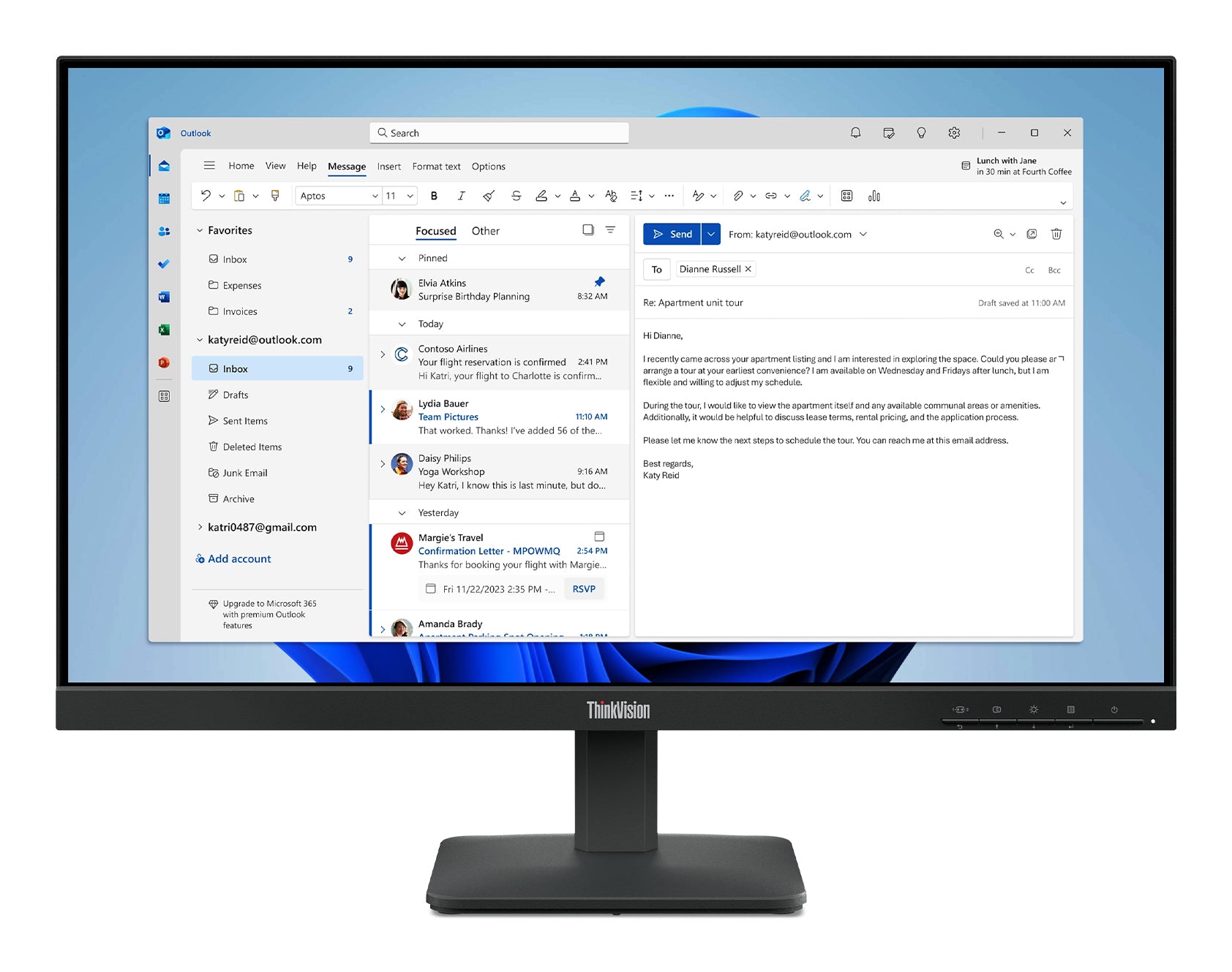 ThinkVision S24-4e 24 inch Monitor "64B5KAT1EU"