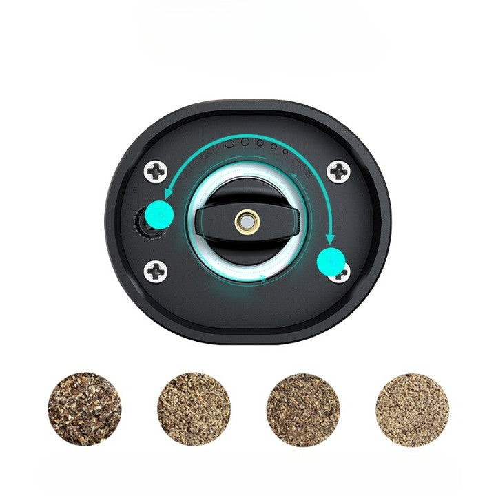 Rasnita Electrica pentru Cafea si Condimente, Cutit de Macinare din Otel Inoxidabil, Incarcare cu Baterii, Optiuni Diferite de Macinare, Usor de Manevrat, 18x5.5cm, Negru