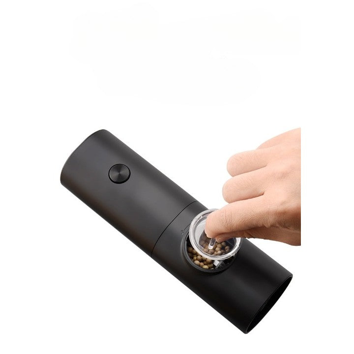 Rasnita Electrica pentru Cafea si Condimente, Cutit de Macinare din Otel Inoxidabil, Incarcare cu Baterii, Optiuni Diferite de Macinare, Usor de Manevrat, 18x5.5cm, Negru