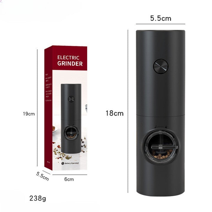 Rasnita Electrica pentru Cafea si Condimente, Cutit de Macinare din Otel Inoxidabil, Incarcare cu Baterii, Optiuni Diferite de Macinare, Usor de Manevrat, 18x5.5cm, Negru