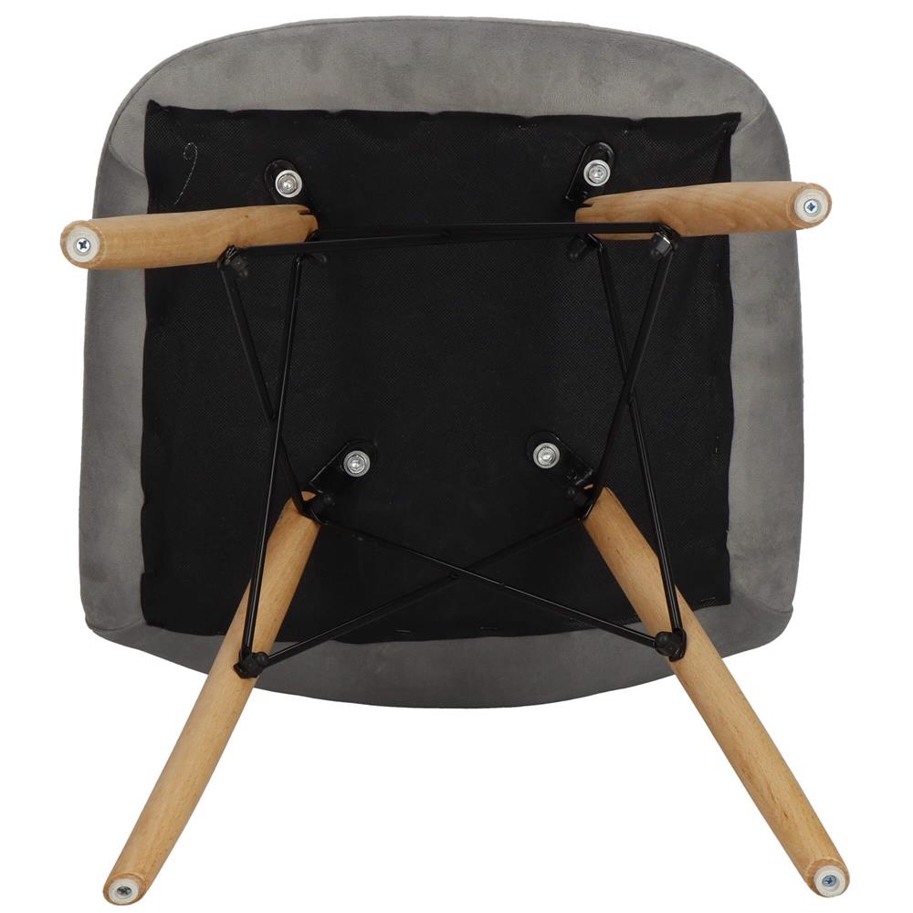 Set 4 scaune dining Milano Soft pentru bucatarie tapitat cu catifea moale, 44x84cm, gri