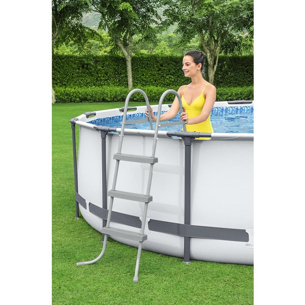 Piscina rotunda cadru metalic Bestway, Steel Pro MAX, 457 x 107 cm, cu toate accesoriile