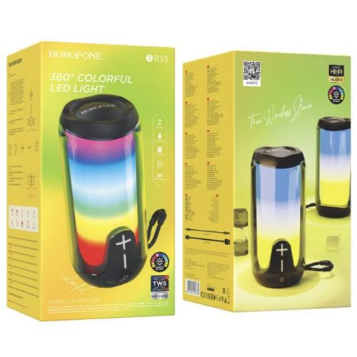 BOXA Borofone "BR33", bluetooth 5.3, 2 ore durata baterie, baterie 1500mAh, negru, "6941991105784"