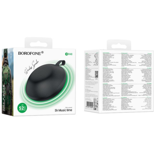 BOXA Borofone "BR48", bluetooth 5.4, 5 ore durata baterie, baterie 1200mAh, negru, "6941991121692"