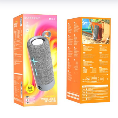BOXA Borofone "BR19", bluetooth 5.1, 2 ore durata baterie, baterie 1200mAh, gri, "6974443382006"
