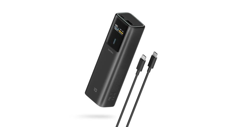 POWER BANK Cuktech P+ Series 1C1A, 10000mAh, 150W, 1 x USB; 1 x USB Type-C, digital display pt. status baterie, negru "CKPB100PGLBL"