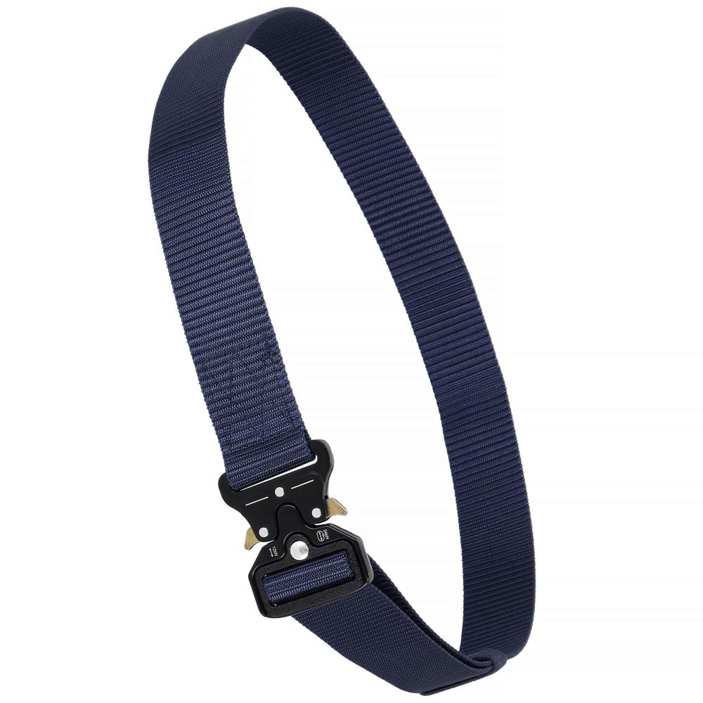 Curea centura Tactical Combat pentru barbati 3.5 x 125 cm, rezistent, albastru inchis