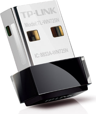 ADAPTOR RETEA TP-LINK NANO, extern wireless 2.4 GHz, USB 2.0, port, 150 Mbps, antena interna x 1, "TL-WN725N"