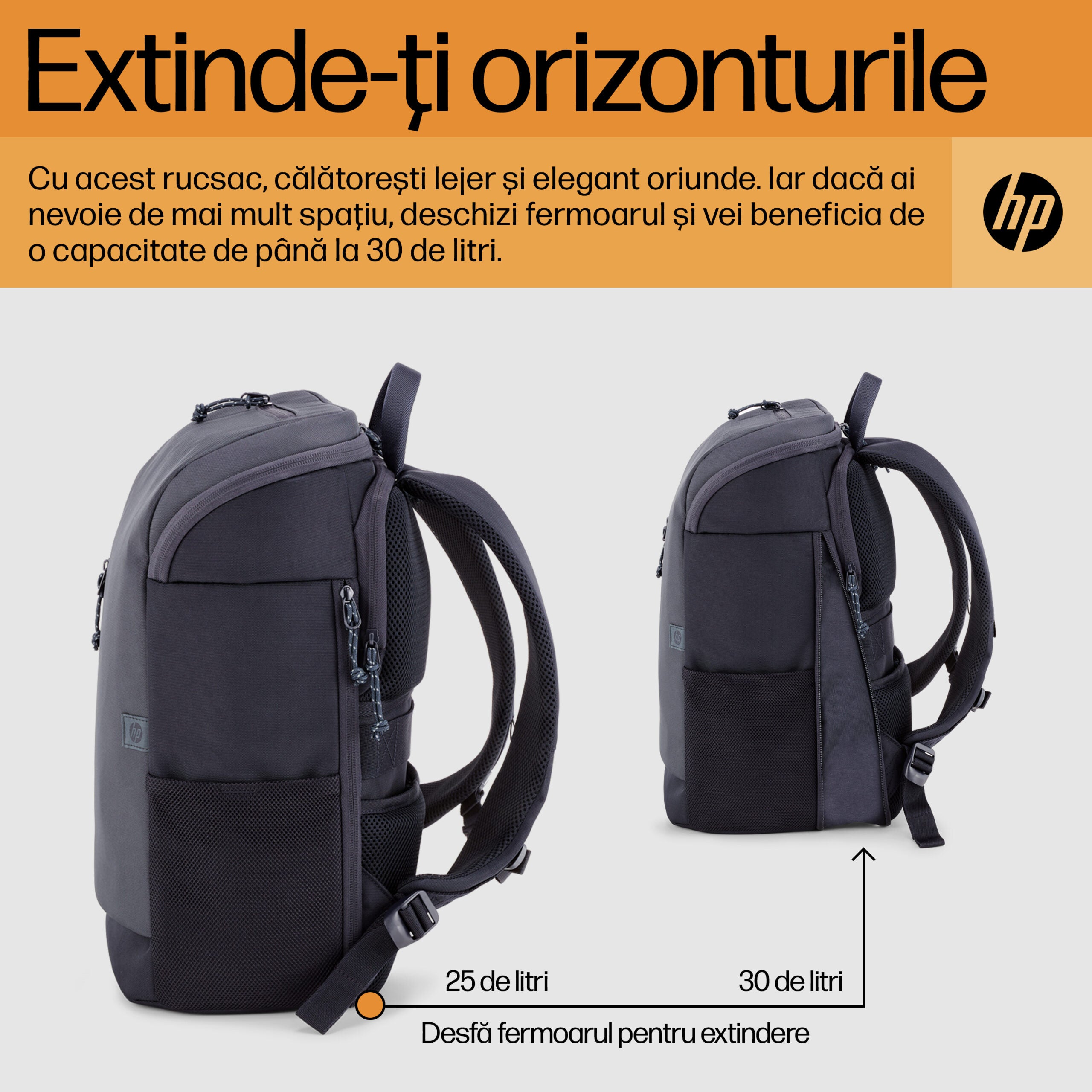 HP Travel 25 Liter 15.6inch Iron Grey Laptop Backpack "6H2D8AA"