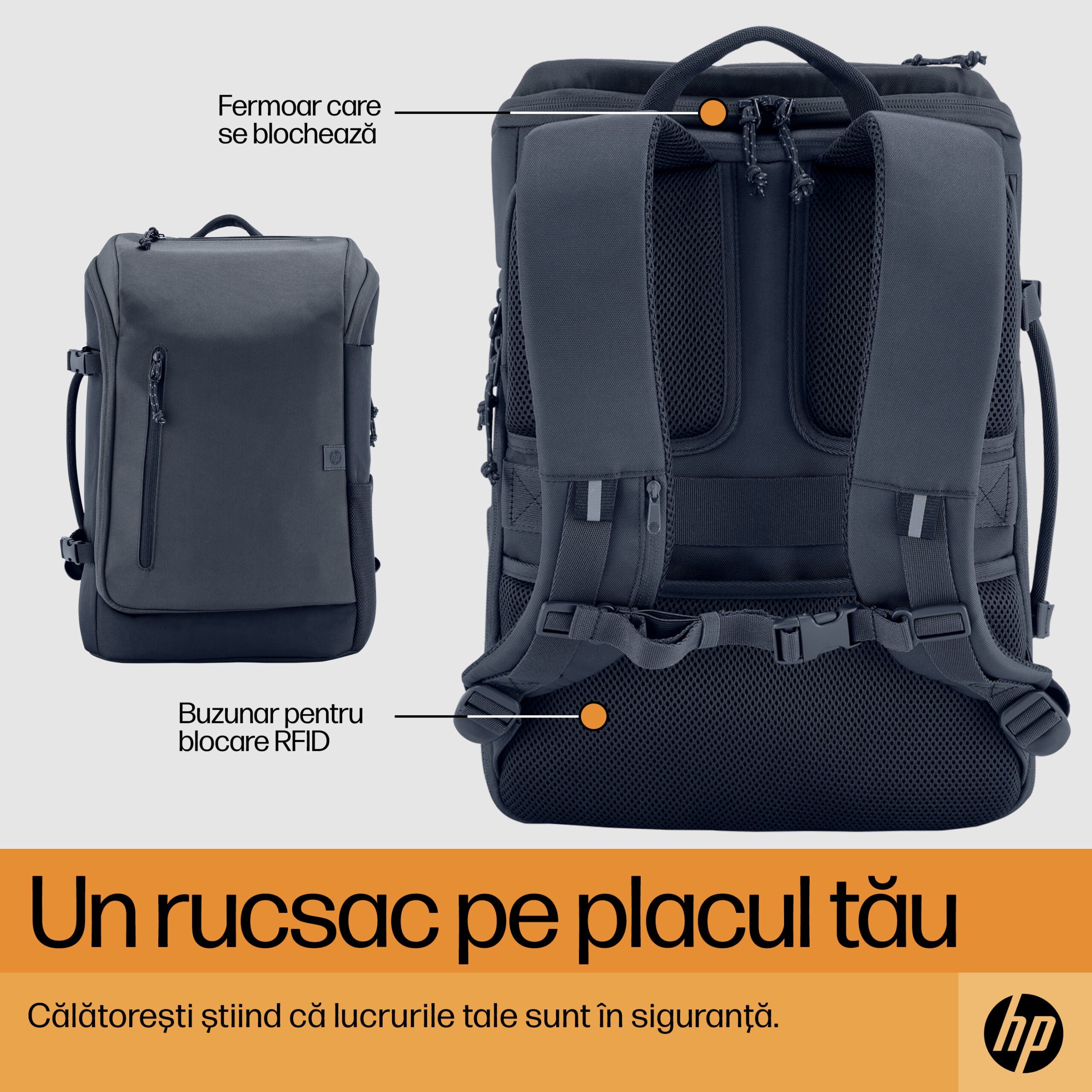 HP Travel 25 Liter 15.6inch Iron Grey Laptop Backpack "6H2D8AA"