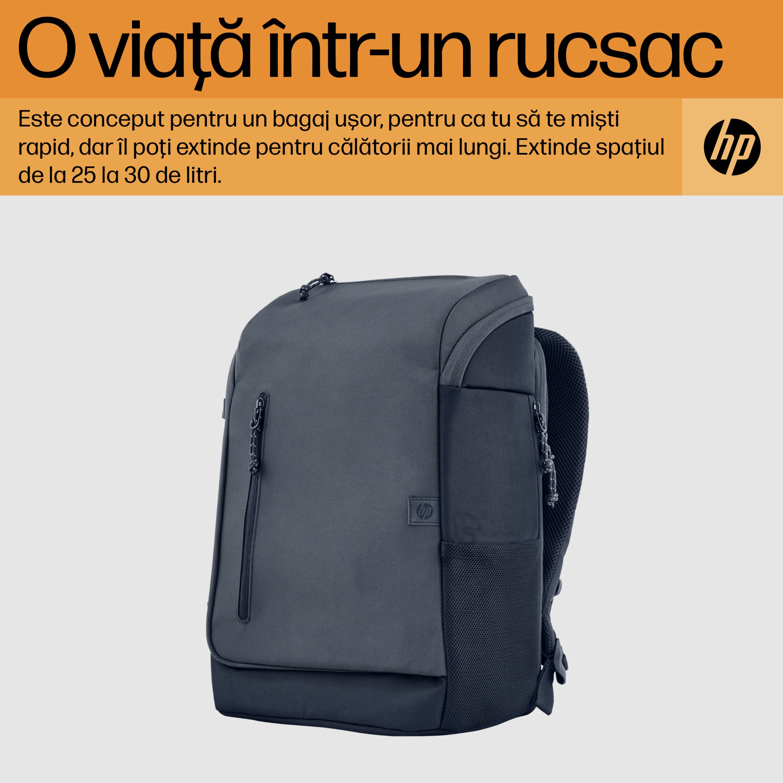 HP Travel 25 Liter 15.6inch Iron Grey Laptop Backpack "6H2D8AA"