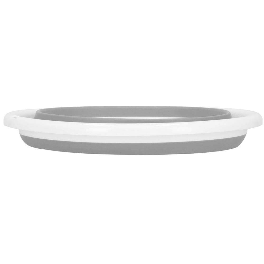 Lighean pliabil, rotund, din plastic si silicon, 37x15cm, 9litri, gri - 6