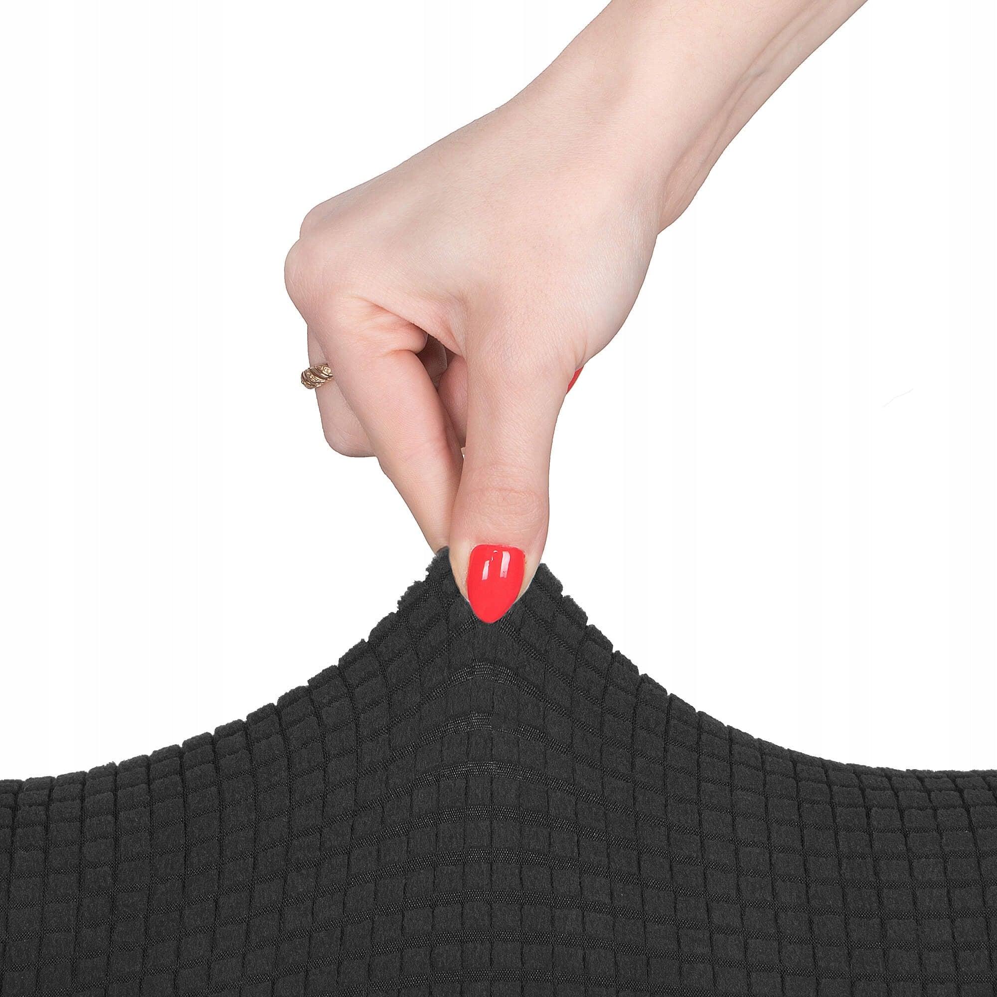 Husa universala pentru scaun, marime universala, poliester si spandex, 45 cm x 60 cm, negru