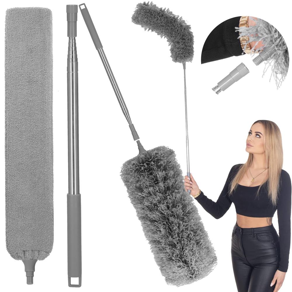 Pamatuf pentru praf cu coada telescopica pentru zone greu accesibile, 3 piese, 75-255 cm