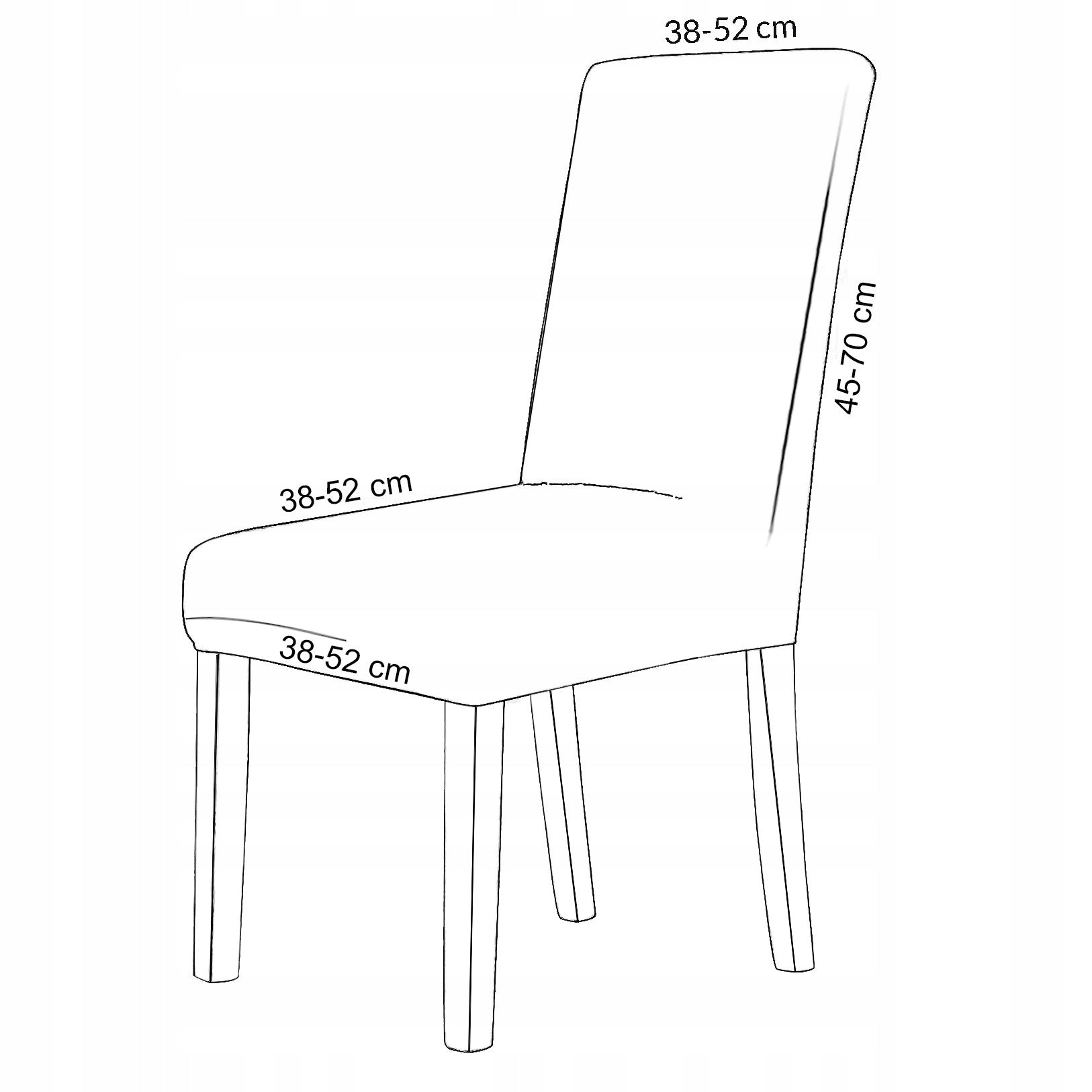 Set 4 huse universale pentru scaun, marime universala, poliester si spandex, 45 cm x 60 cm, bleumarin inchis