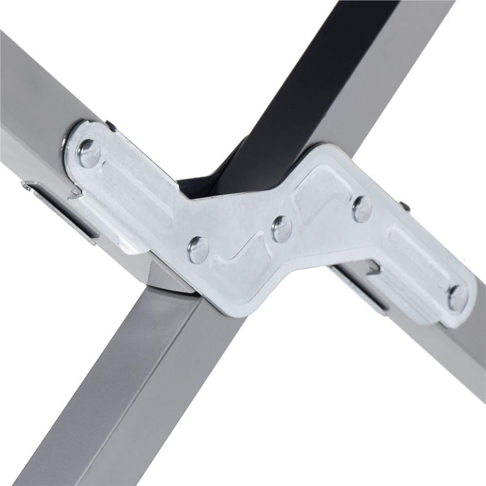 Pat pliant pentru camping, structura metalica, 190x74x42cm, 150kg, negru