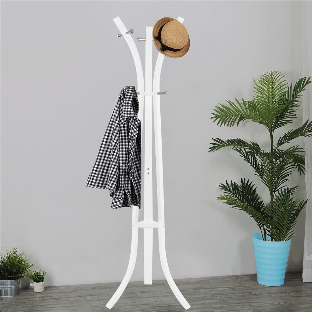 Cuier din metal Sersimo, 9 agatatoare, 180cm, alb