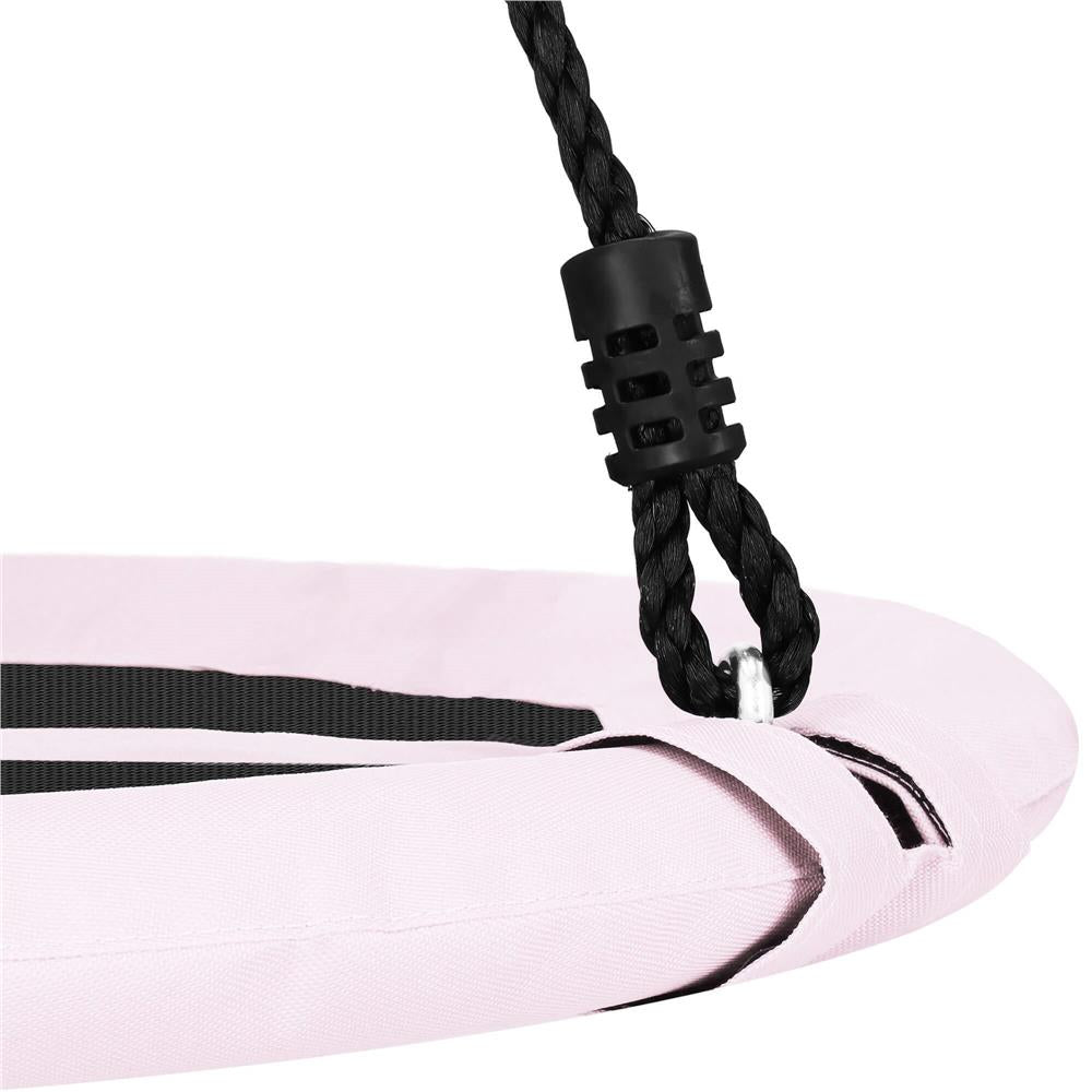 Leagan tip cuib Sersimo NS25, diametru 110cm, inaltime reglabila, pentru exterior, sarcina 150 kg, Roz pal