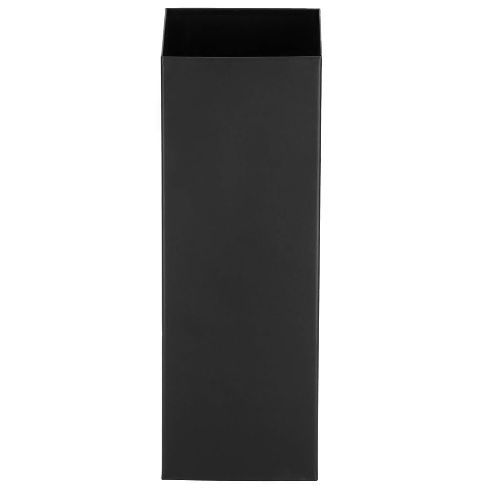 Perie WC cu rezervor detasabil si capac, din metal, 37 cm, negru
