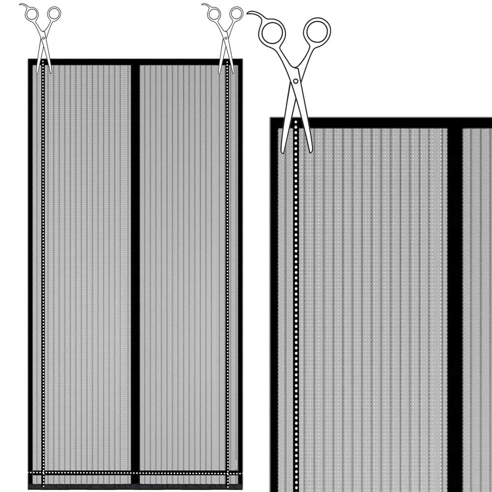 Plasa anti-insecte, inchidere magnetica, latime 80-100cm, inaltime 210-220cm, negru