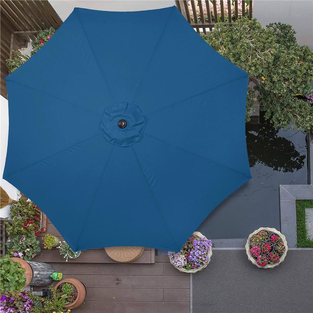 Umbrela terasa gradina, cu manivela si inclinare, diametru 300cm, Albastru