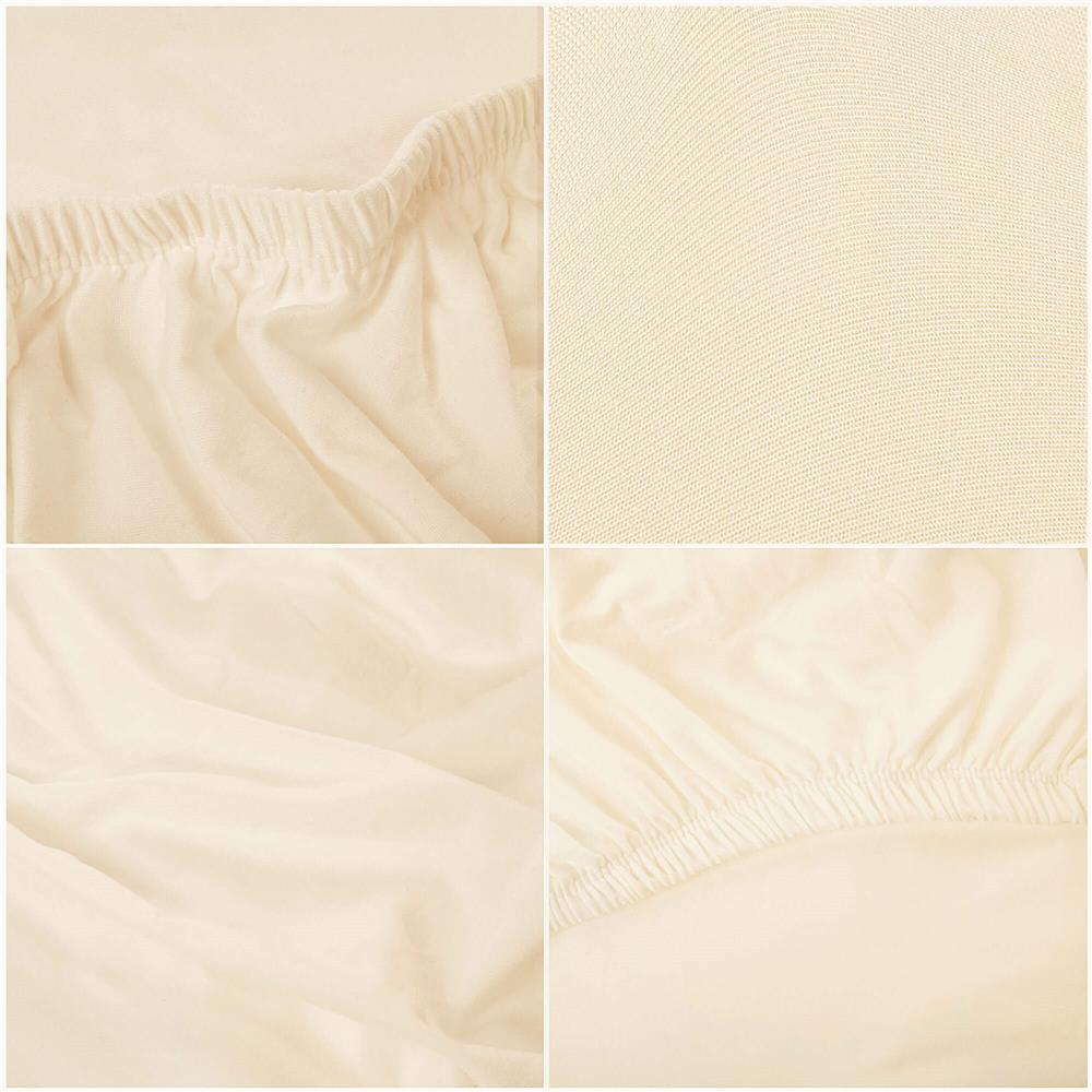 Set 4 huse universale pentru scaun, marime universala, poliester si spandex, 45 x 60 cm, bej