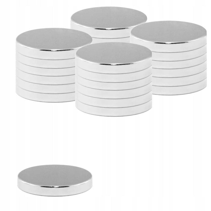 Magneti mici pentru tabla magnetica flipchart, 20 bucati, 8mm, argintiu