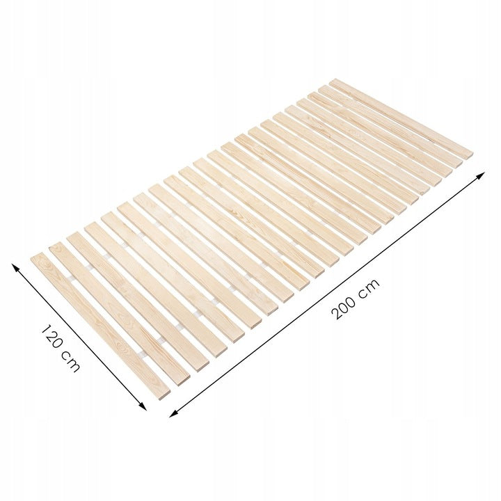 Somiera de pat cu sipci din lemn de pin si molid Premium, 23 benzi, 120x200cm