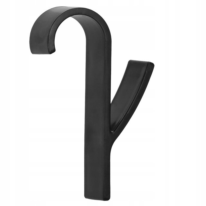 Set 2 carlige pentru calorifer, tip cuier pentru prosoape, din plastic, negru