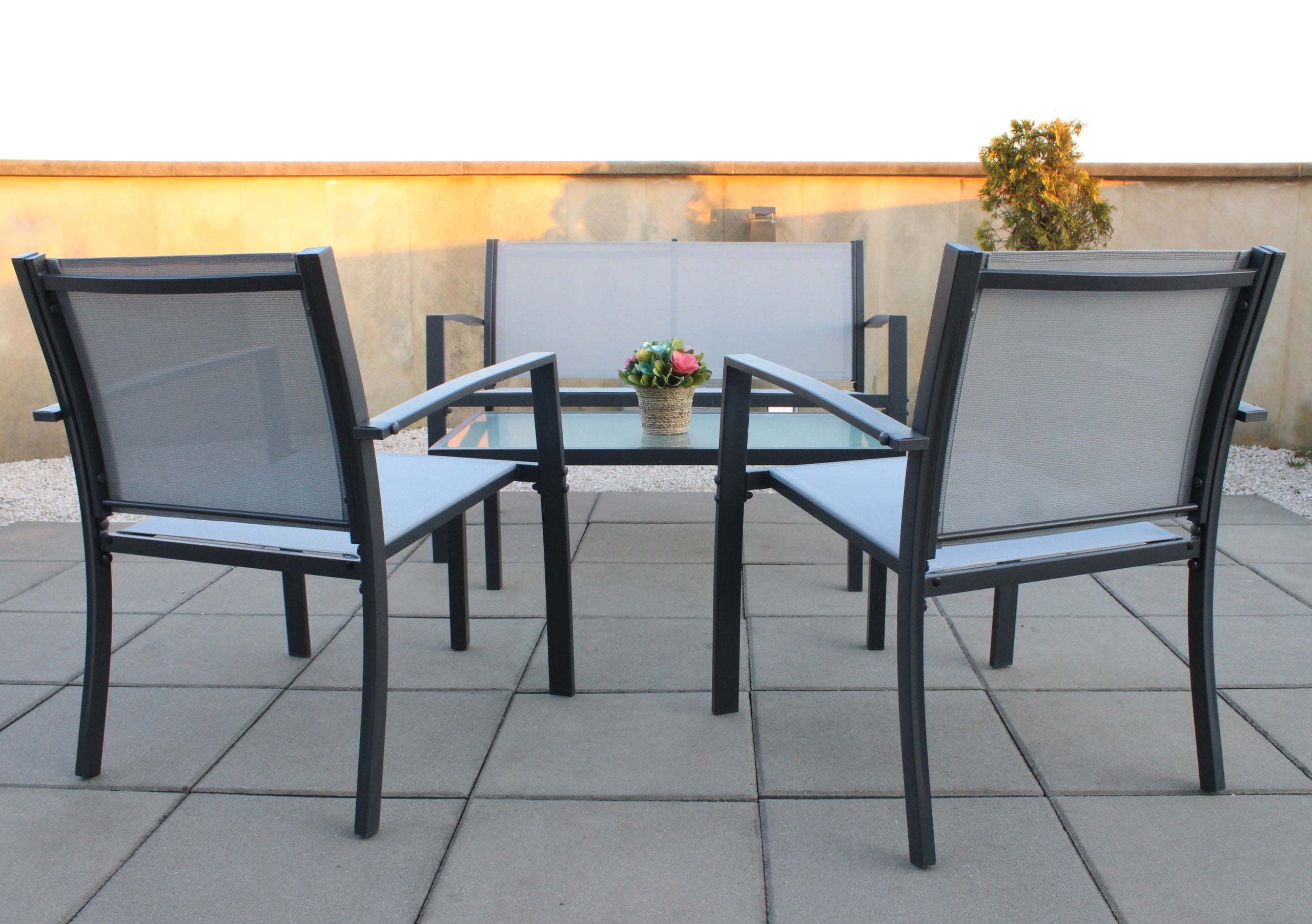 Set mobilier gradina/terasa Sersimo Valencia, 2 fotolii, canapea si masuta