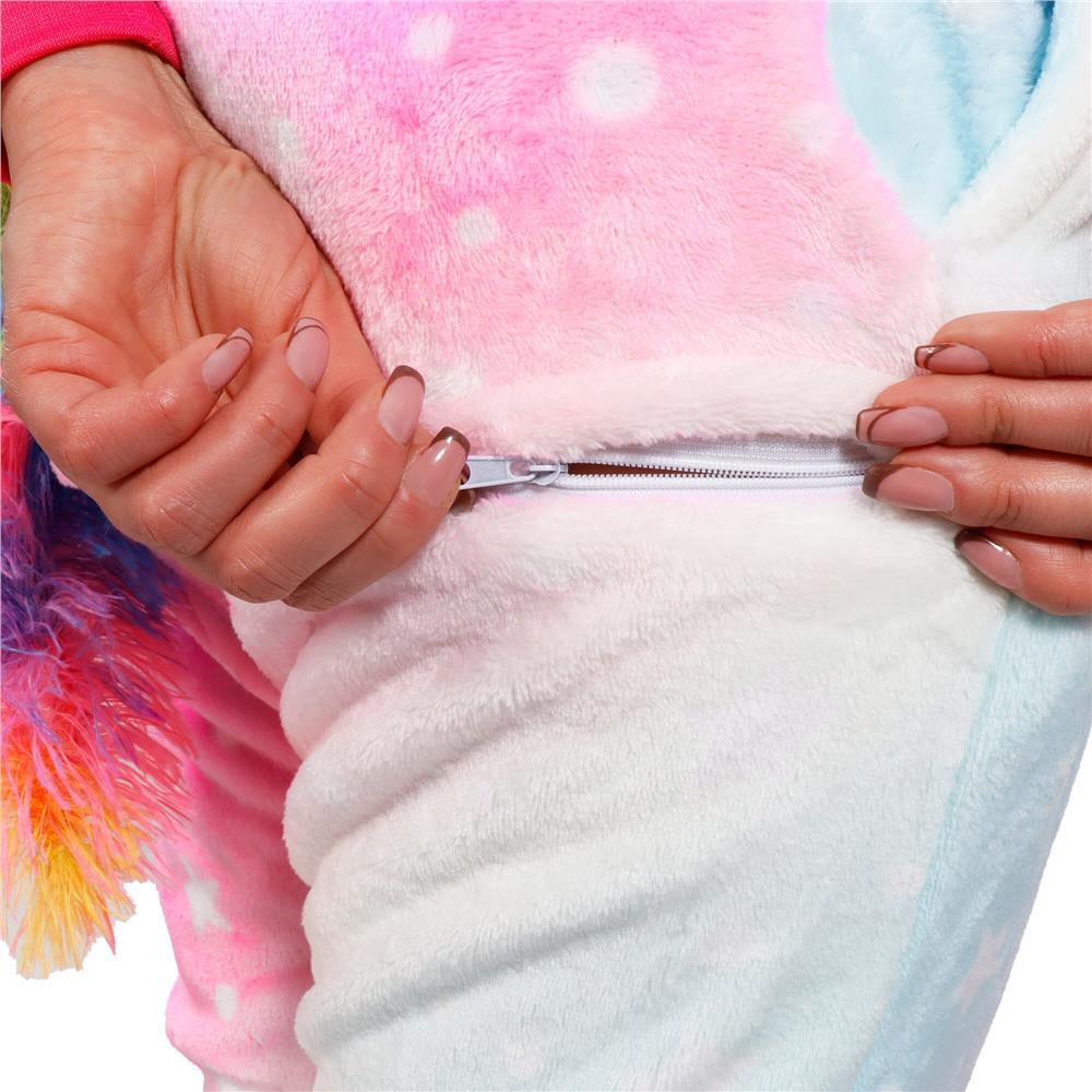 Pijama tip salopeta pentru copii, model unicorn, marime 130-140cm