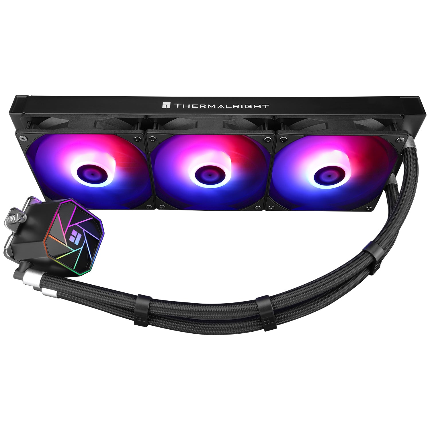COOLER Thermalright "Aqua Elite 360 Black Argb V3", skt. LGA1851, LGA 1700, AM4, AM5, racire cu lichid, 3 x 120mm, 1500 RPM, ARGB adresabil, negru "Aqua Elite 360 Black Argb V3"