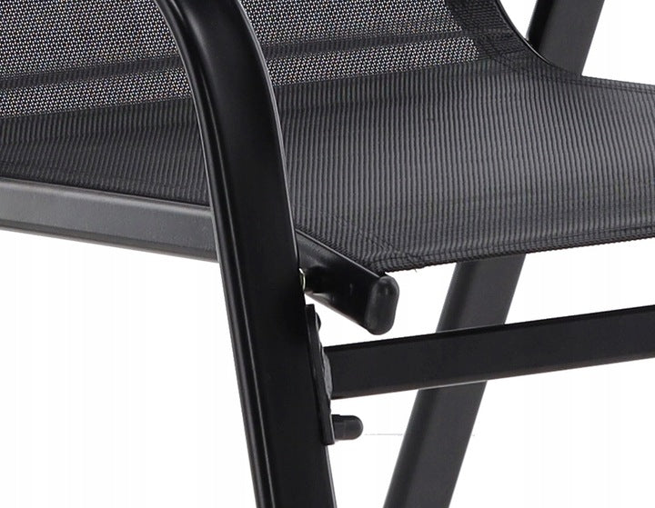 Set mobilier gradina textilene, 2 scaune, 1 canapea si 1 masa, gri inchis