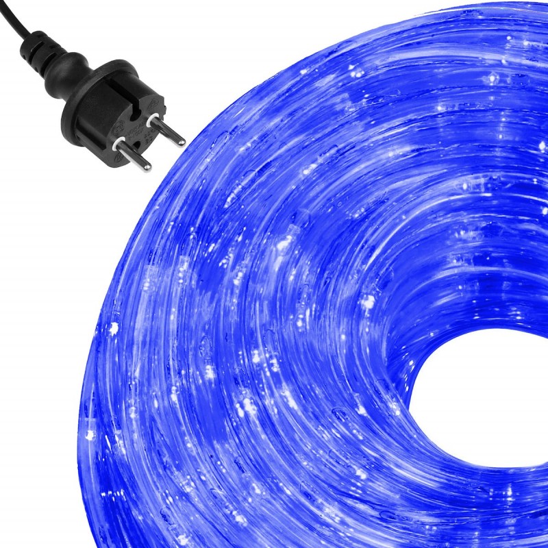 Instalatie tub furtun luminos pentru Craciun, 480 LED-uri, 20m, albastra