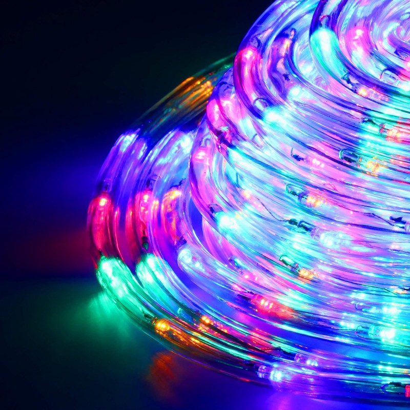 Instalatie tub furtun luminos pentru Craciun, 480 LED-uri, 20m, multicolor