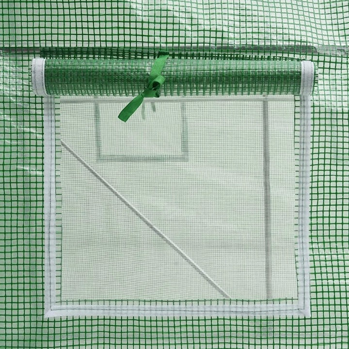 Sera de gradina, tip tunel cu cadru metalic, 200x200cm, verde, 4 mp
