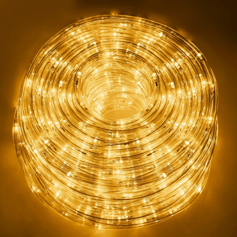 Instalatie tub furtun luminos pentru Craciun, 480 LED-uri, 20m, galben
