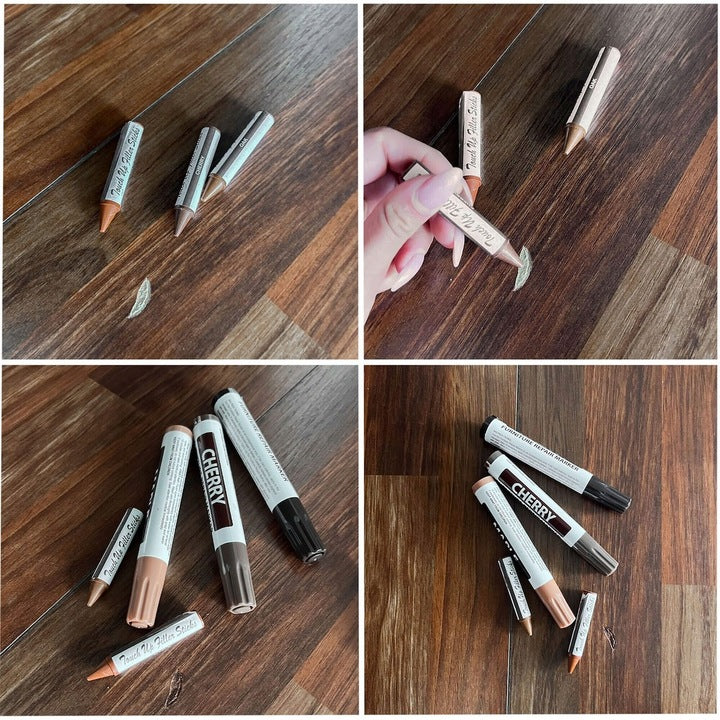 Set 12 markere si creioane de ceara pentru reparatii mobila, multicolor