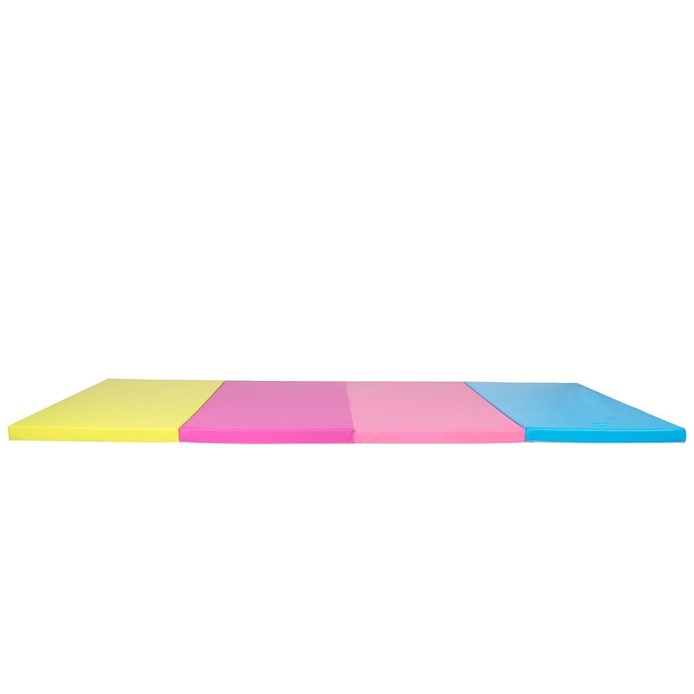 Saltea fitness groasa, dimensiune XXL, pentru antrenamente gimnastica, 240x120x5 cm, multicolor
