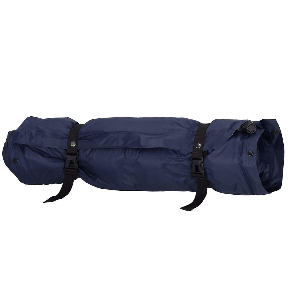 Saltea plabila cu perna din spuma poliuretanica, cu autoumflare, 193x68x3.5cm, bleumarin
