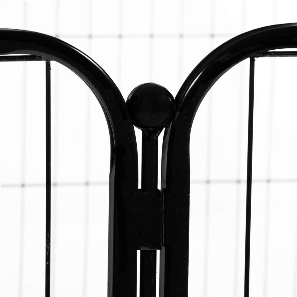 Tarc pentru animale de companie, din fier, forma configurabila, cu usa de acces, 5XL, 160x160x60cm, negru