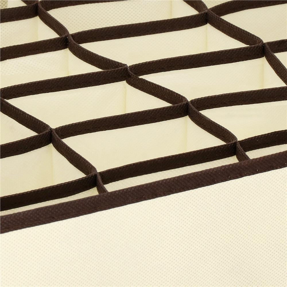 Set 4 organizatoare Sersimo sertar pentru sosete/lenjerie, crem