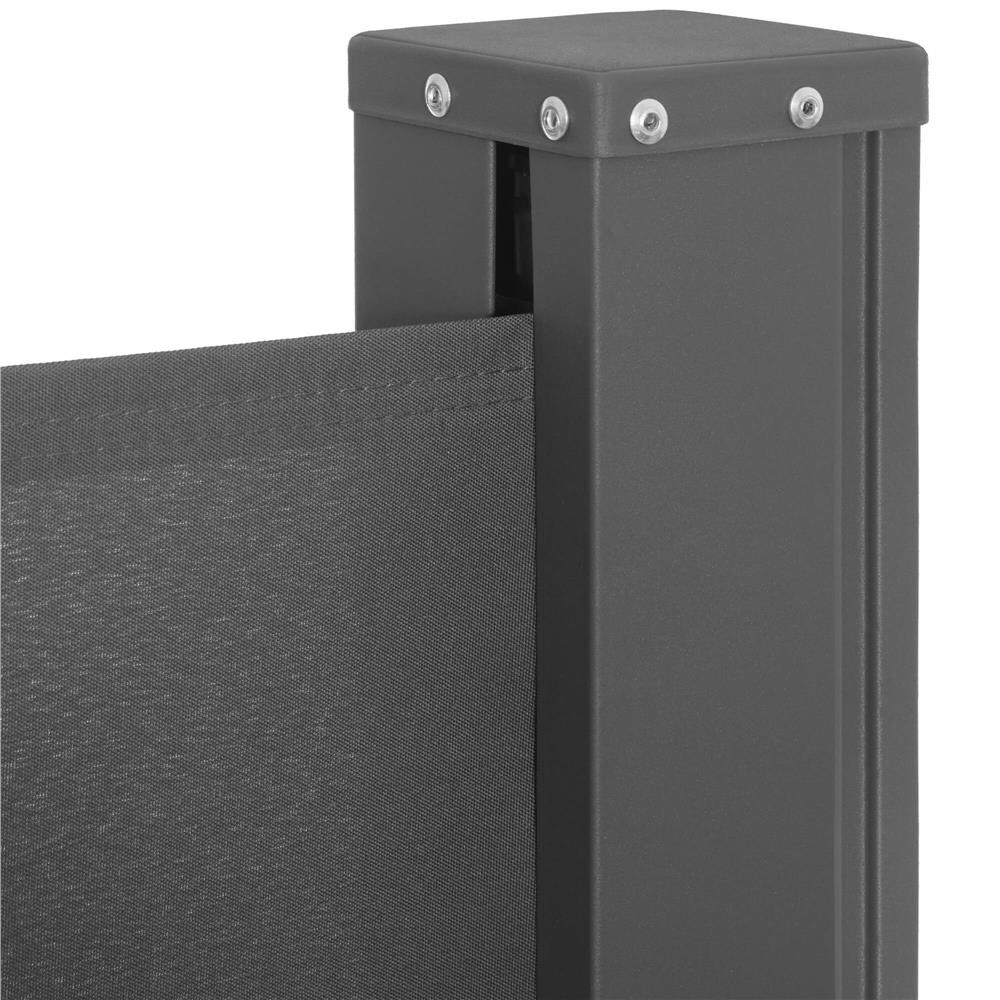 Paravan lateral pentru intimitate, extensibil, sistem fixare inclus, 200x300cm, gri inchis - 8