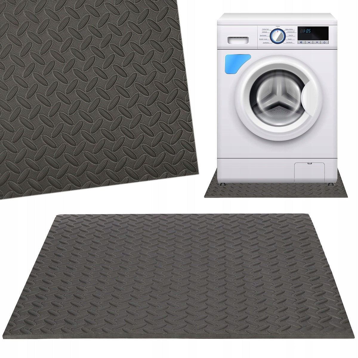 Covor amortizare anti vibratii pentru masina de spalat, 62x62x1.2cm