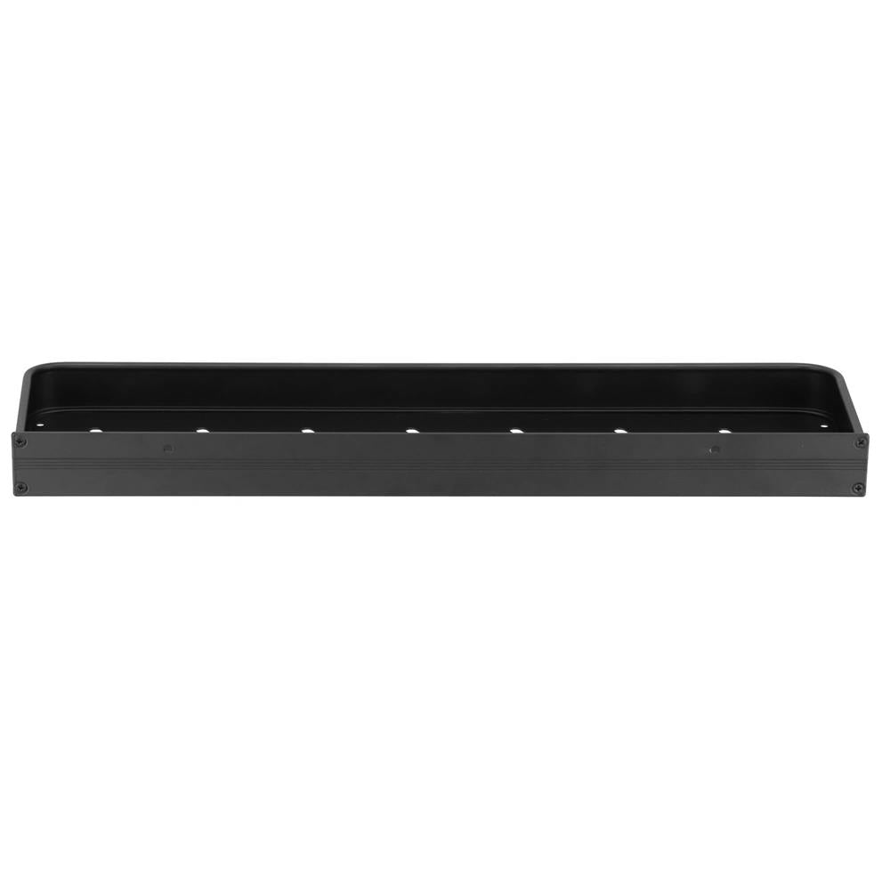 Raft de baie cu 2 sisteme instalare pe perete, aluminiu, 50x12x4cm, negru