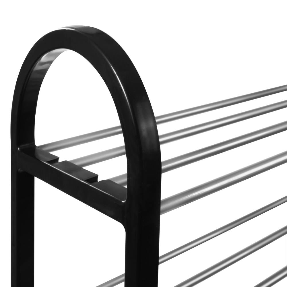 Pantofar metalic Sersimo cu 4 rafturi, 64x50cm, negru argintiu