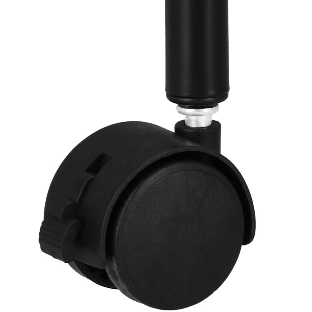 Raft metalic mobil tip carucior pentru bucatarie, 4 polite si 4 agatatori, negru, 44x26x85cm