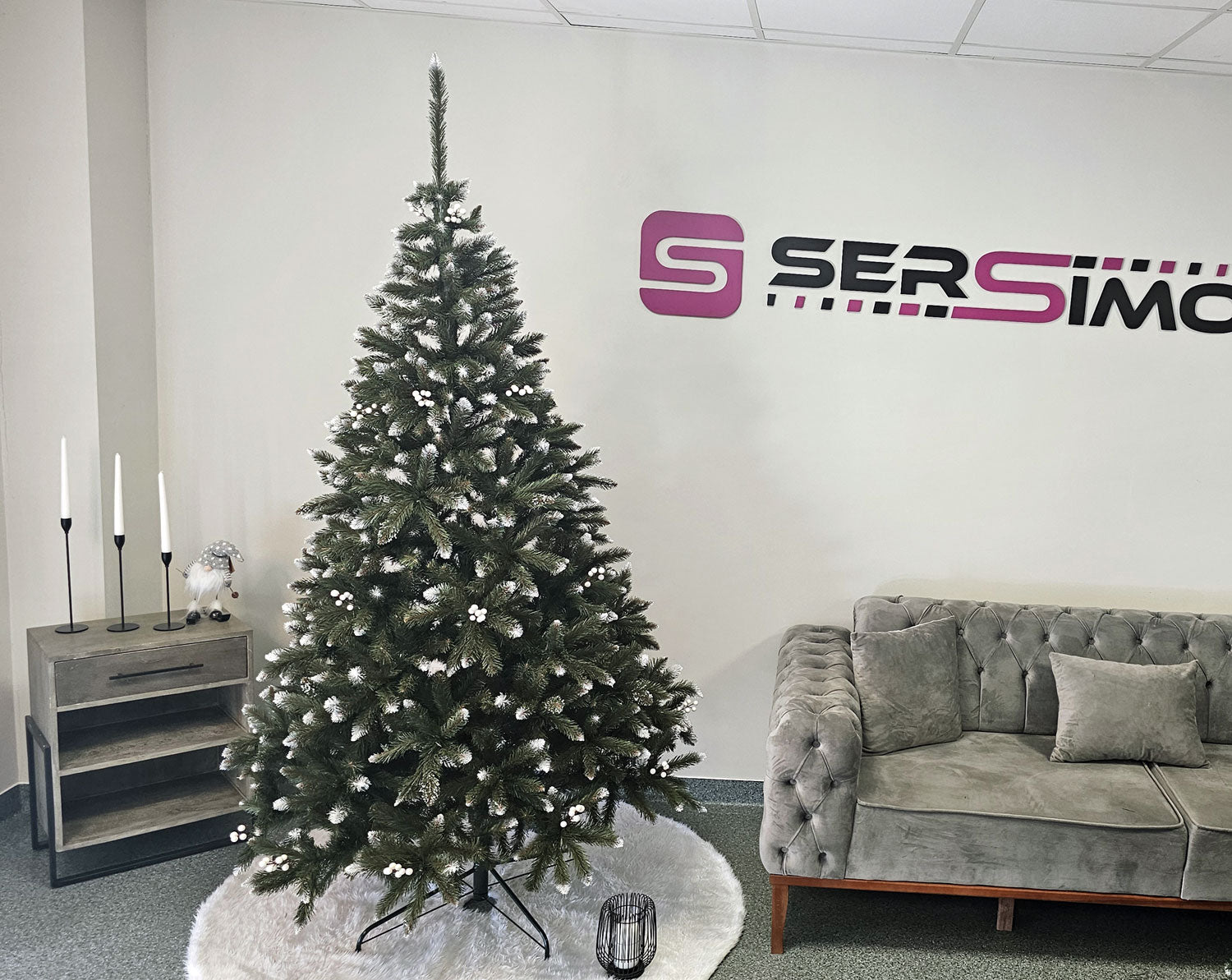 Brad artificial Christmas Deluxe by Sersimo, WhiteBerry, 2D, 220cm